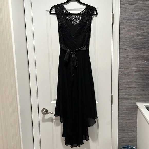 Floral Lace Chiffon Hi-Lo Swing Party Dress - Picture 4 of 4